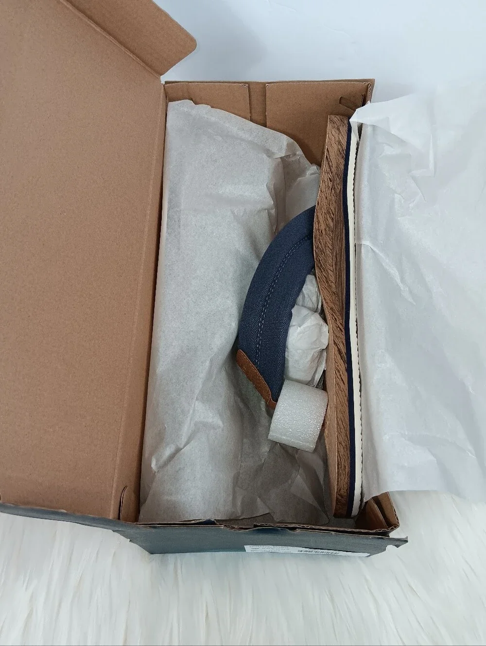 NIB New Sperry Men's Porto Flip-Flops Sandals Thongs Navy Blue Size 10